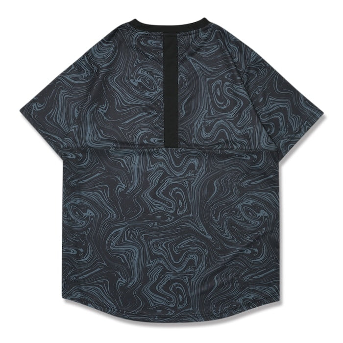 Arch marble section tee [DRY]【black/slate】 アーチ バスケ 半袖Tシャツ 男子 ウエア 大人 子供 Ｔシャツ バスケウエア t125-103