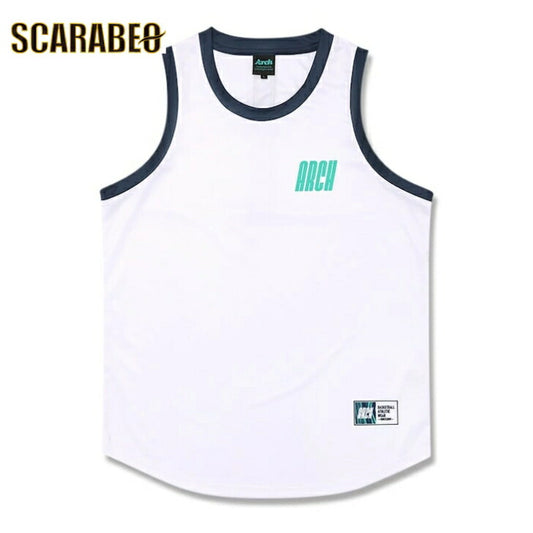 Arch marble section tank [DRY]【white】 アーチ バスケ タンクトップ  男子 ウエア 大人 子供 Ｔシャツ バスケウエア t225-101