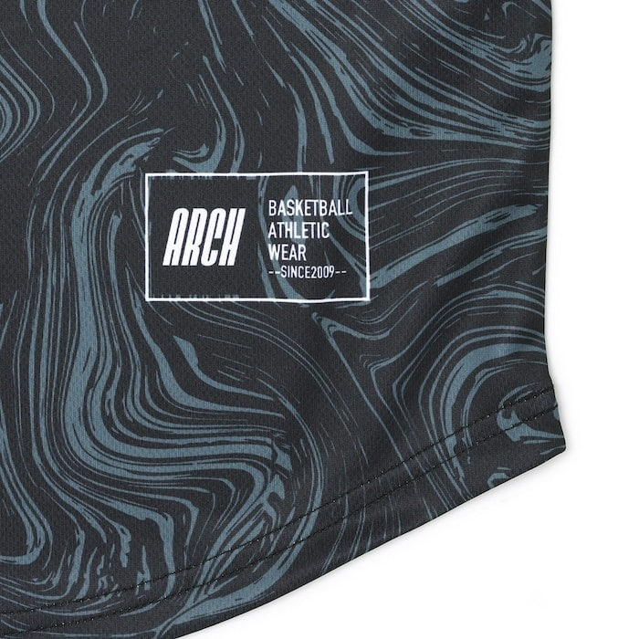 Arch marble section tank [DRY]【black/slate】 アーチ バスケ タンクトップ 男子 ウエア 大人 子供 Ｔシャツ バスケウエア t225-103