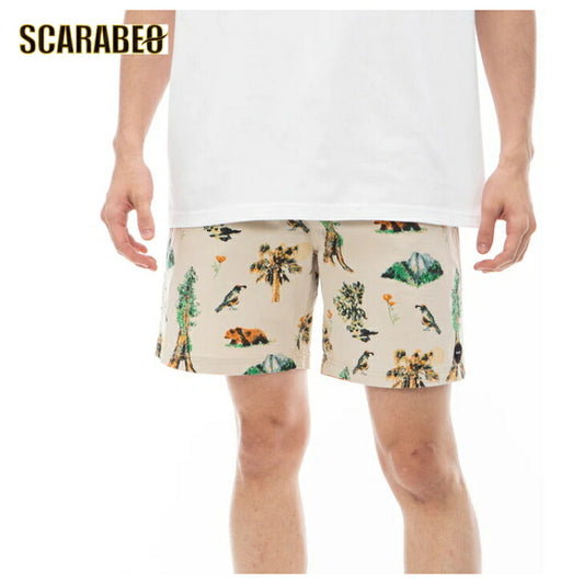 RVCA メンズ ESCAPE ELASTIC PRINT SHORT ウォークパンツ/ショートパンツ 【2024年夏モデル】 be04a629