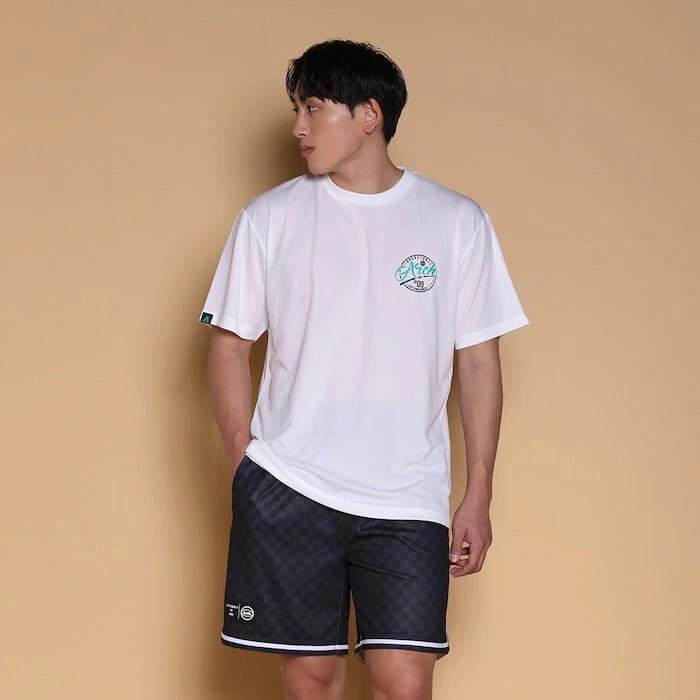 Arch ballpark tee [DRY]【white】 アーチ バスケ 半袖Tシャツ アーチ バスケ  バスケットボール バスパン 男子 ウエア 大人 子供 Ｔシャツ バスケウエア t125-116
