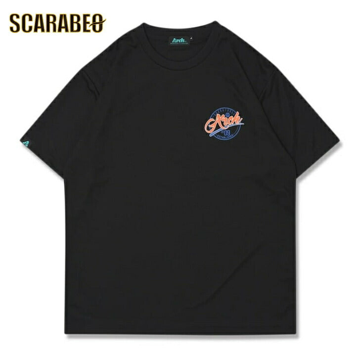 Arch ballpark tee [DRY]【black】 アーチ バスケ 半袖Tシャツ アーチ バスケ  バスケットボール バスパン 男子 ウエア 大人 子供 Ｔシャツ バスケウエア t125-117