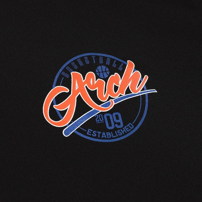 Arch ballpark tee [DRY]【black】 アーチ バスケ 半袖Tシャツ アーチ バスケ  バスケットボール バスパン 男子 ウエア 大人 子供 Ｔシャツ バスケウエア t125-117