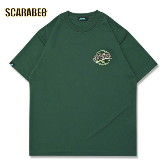 Arch ballpark tee [DRY]【dark green】 アーチ バスケ 半袖Tシャツ アーチ バスケ  バスケットボール バスパン 男子 ウエア 大人 子供 Ｔシャツ バスケウエア t125-118