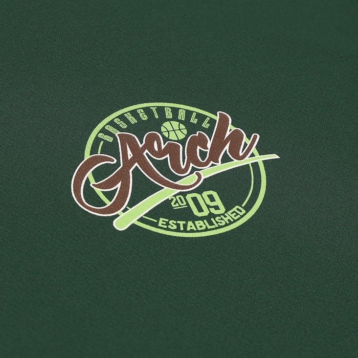 Arch ballpark tee [DRY]【dark green】 アーチ バスケ 半袖Tシャツ アーチ バスケ  バスケットボール バスパン 男子 ウエア 大人 子供 Ｔシャツ バスケウエア t125-118