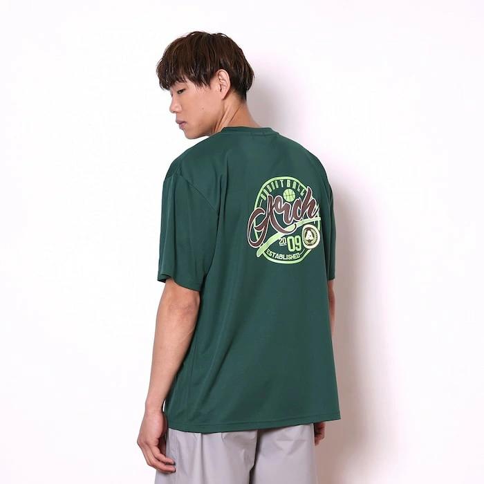 Arch ballpark tee [DRY]【dark green】 アーチ バスケ 半袖Tシャツ アーチ バスケ  バスケットボール バスパン 男子 ウエア 大人 子供 Ｔシャツ バスケウエア t125-118