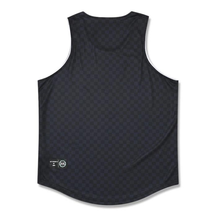 Arch checkered rev. tank [DRY]【black/white】 アーチ バスケ リバーシブルタンクトップ アーチ バスケ  バスケットボール バスパン 男子 ウエア 大人 子供 Ｔシャツ バスケウエア t225-104