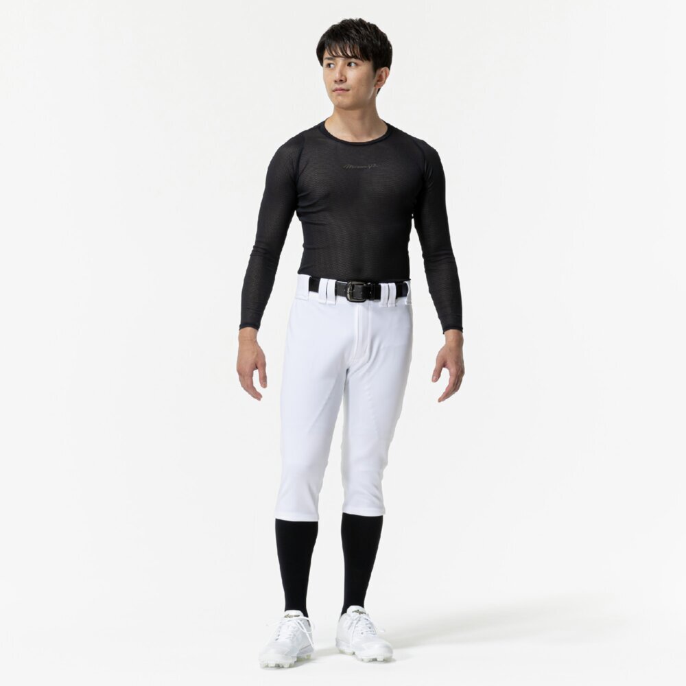 ミズノプロ 汗処理 通気 KUGEKIバイオギア 涼伸 ローネック 長袖 野球アンダーシャツ　インナーシャツ 野球用インナー アンダーハイシャツ機能 コンプレッションシャツ 吸汗速乾 インナーウェア 長袖 ハイネック　ストレッチ　フィット感 12jacc06