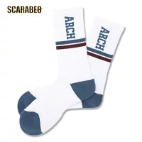 Arch drop line crew mid. socks【white/blue】 アーチ バスケ バスケットボール バスパン 男子 ウエア 大人 子供 Ｔシャツ バスケウエア a325-101