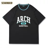 Arch team BB tee [DRY]【black】 アーチ バスケ 半袖Tシャツ アーチ バスケ バスケットボール バスパン 男子 ウエア 大人 子供 Ｔシャツ バスケウエア t125-114