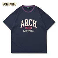 Arch team BB tee [DRY]【navy】 アーチ バスケ 半袖Tシャツ アーチ バスケ バスケットボール バスパン 男子 ウエア 大人 子供 Ｔシャツ バスケウエア t125-115