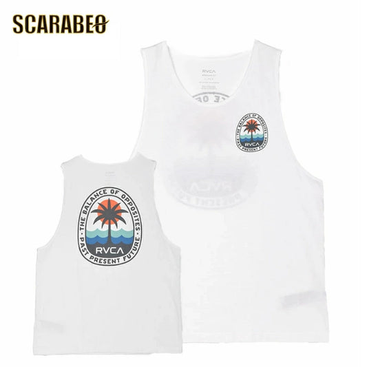RVCA PALM PATCH TANK ルーカ タンクトップ RVCA メンズ 【2025年春夏モデル】 夏コーデ 夏服 人気 アウトドア ウェア 夏 ジム ウェア メンズ / レディース / キッズ UVカット 25ssルーカ bf041351wht