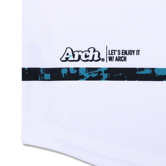 Arch grid faded tee [DRY]【white】 アーチ バスケ 半袖Tシャツ アーチ バスケ バスケットボール バスパン 男子 ウエア 大人 子供 Ｔシャツ バスケウエア t125-119