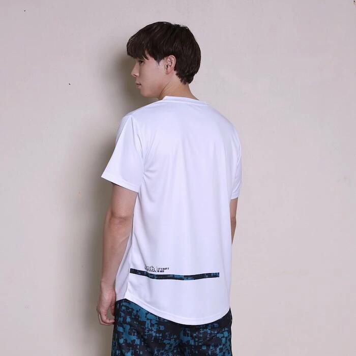 Arch grid faded tee [DRY]【white】 アーチ バスケ 半袖Tシャツ アーチ バスケ バスケットボール バスパン 男子 ウエア 大人 子供 Ｔシャツ バスケウエア t125-119