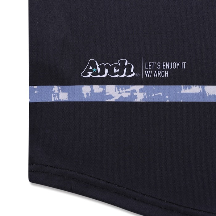 Arch grid faded tee [DRY]【black】 アーチ バスケ 半袖Tシャツ アーチ バスケ バスケットボール バスパン 男子 ウエア 大人 子供 Ｔシャツ バスケウエア t125-120