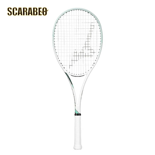 ミズノ ソフトテニスラケット ディーフォース VS-10 オールラウンド 中上級者向け 軟式 テニスラケット フレームのみ 2025年秋冬モデル ホワイト×ジェードグリーン 63jtn54701