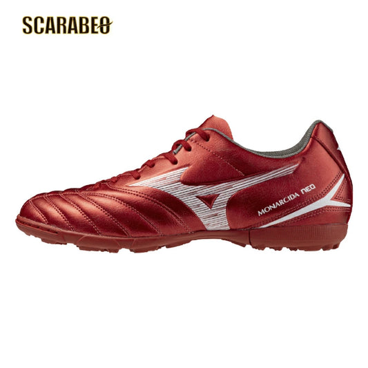 ミズノ モナルシーダ NEO III SELECT AS トレーニングシューズ メンズ サッカー フットサル ワイドモデル 人工皮革 ゼログライド 3E レッド 2025年秋冬モデル p1gd252560