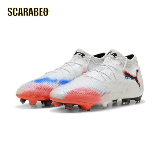 PUMA プーマ フューチャー 8 アルティメット FG/AG [UNTAMED PACK] サッカースパイク 天然芝・人工芝用 25AW ホワイト×ブラック×レッド 108581-01