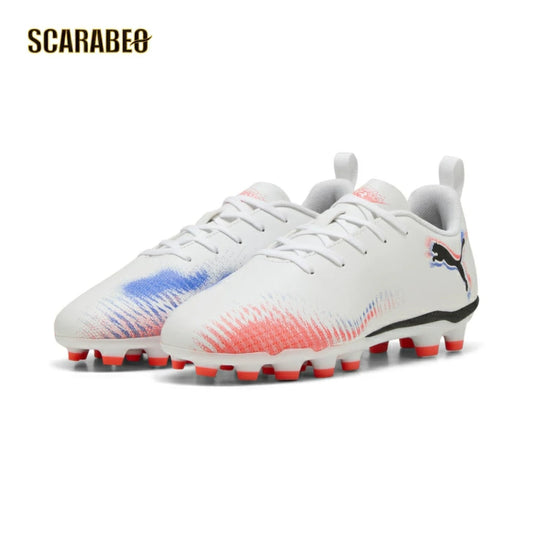 PUMA プーマ フューチャー 8 プレイ HG/AG+MID Jr [UNTAMED PACK] ジュニア サッカースパイク 土・人工芝用 25AW ホワイト×ブラック×レッド 108624-01