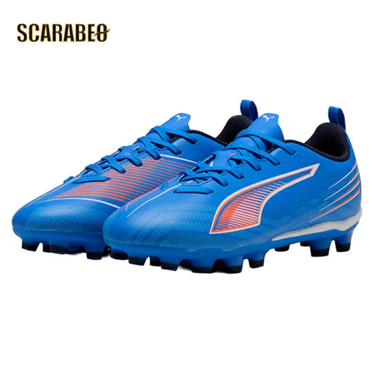 PUMA プーマ ウルトラ 6 プレイ HG/AG+MID Jr [UNTAMED PACK] ジュニア サッカースパイク 土・人工芝用 25AW（ウルトラブルー×ホワイト×レッド 108536-01