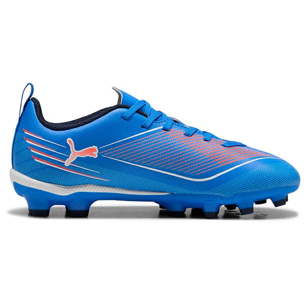 PUMA プーマ ウルトラ 6 プレイ HG/AG+MID Jr [UNTAMED PACK] ジュニア サッカースパイク 土・人工芝用 25AW（ウルトラブルー×ホワイト×レッド 108536-01