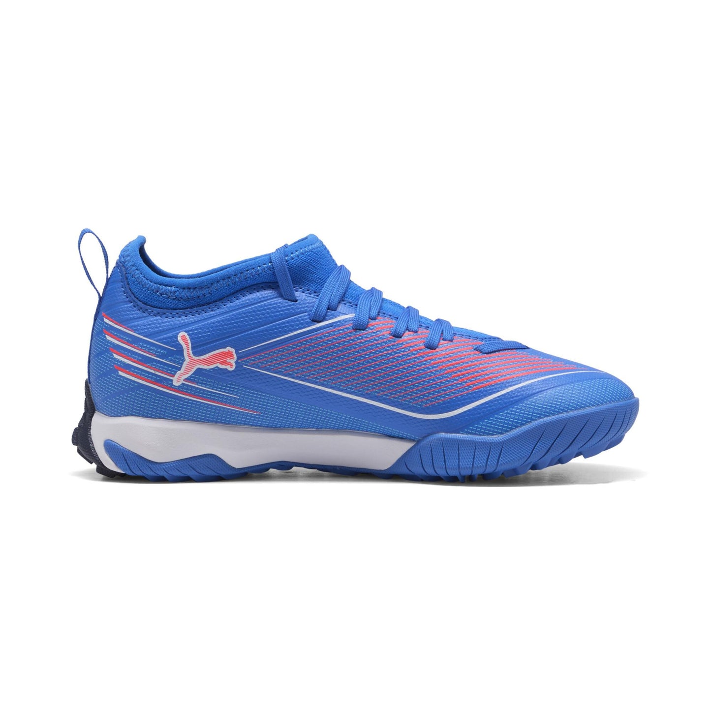 PUMA プーマ ウルトラ 6 マッチ TT+MID Jr [UNTAMED PACK] ジュニア トレーニングシューズ フットサル ターフ用 サッカーシューズ ウルトラブルー×ホワイト×レッド 108523-01