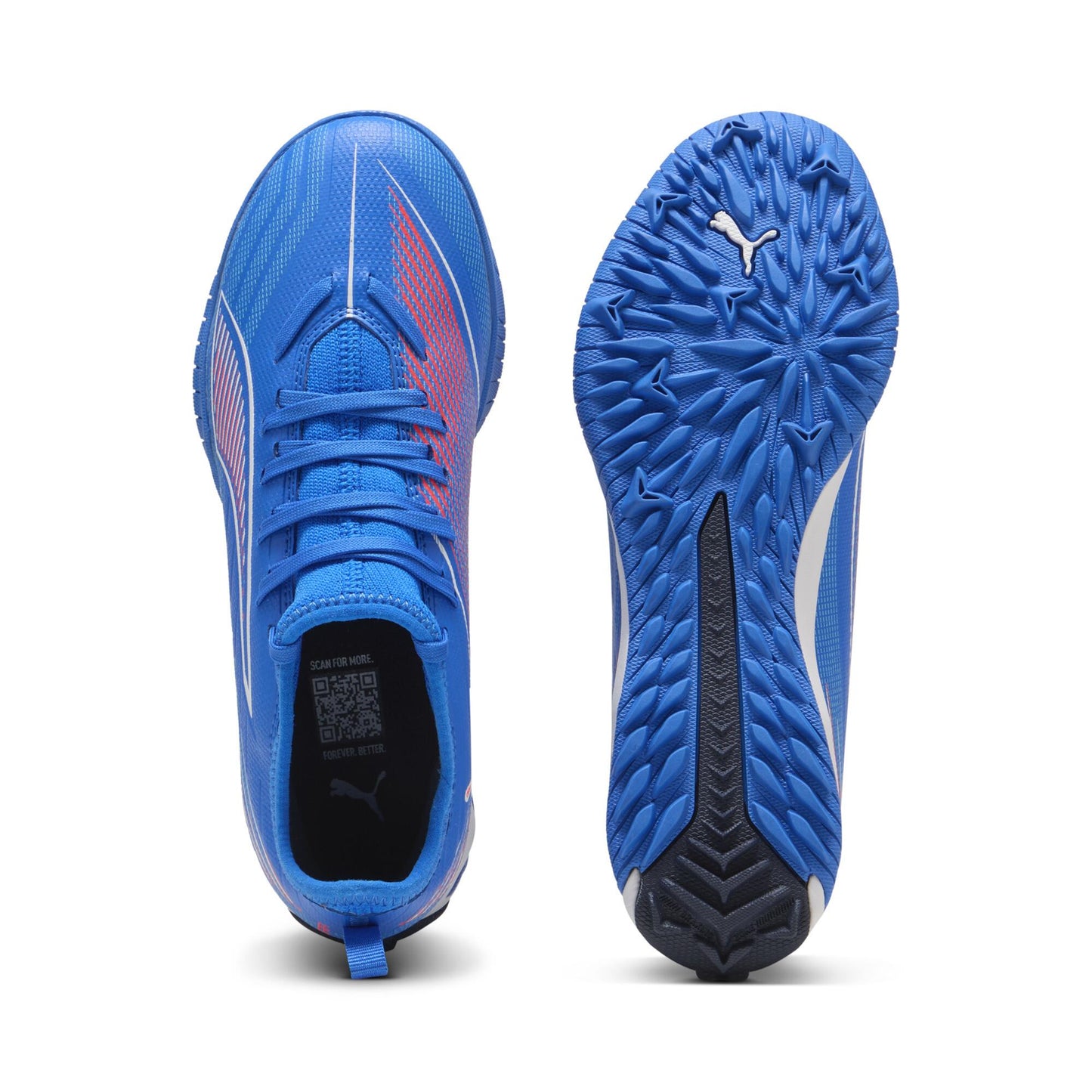 PUMA プーマ ウルトラ 6 マッチ TT+MID Jr [UNTAMED PACK] ジュニア トレーニングシューズ フットサル ターフ用 サッカーシューズ ウルトラブルー×ホワイト×レッド 108523-01