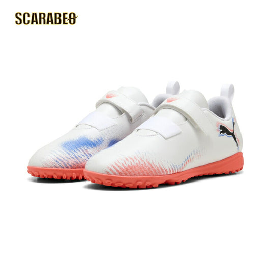 PUMA プーマ フューチャー 8 プレイ TT V Jr [UNTAMED PACK] ジュニア サッカー トレーニングシューズ ターフ 土・人工芝用 ベルクロ 25AW ホワイト×ブラック×レッド 108628-01