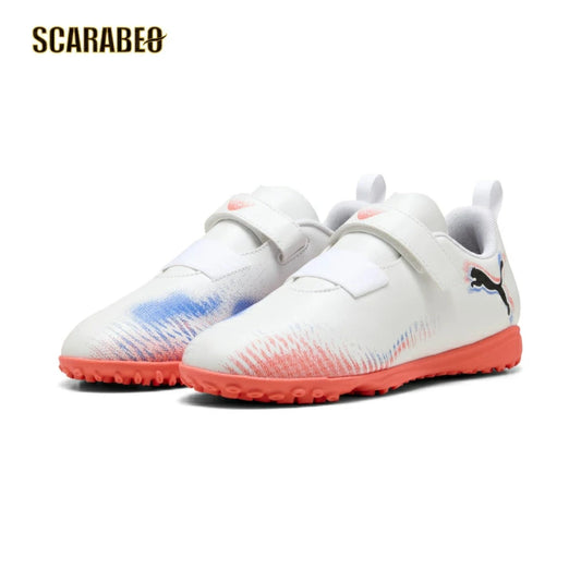 PUMA プーマ フューチャー 8 プレイ TT V Jr [UNTAMED PACK] ジュニア サッカー トレーニングシューズ ターフ 土・人工芝用 ベルクロ 25AW ホワイト×ブラック×レッド 108628-01