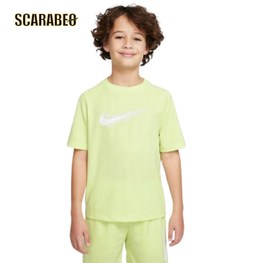 ナイキ Tシャツ ジュニア 半袖 吸汗速乾 Dri-FIT ラグランスリーブ スポーツウェア HF8100-736 ライトレモン NIKE hf8100-736