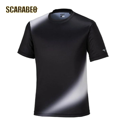 ミズノ Tシャツ 野球 メンズ 半袖 KISHOグラフィックシャツ 12JACT1009 練習着 トレーニング 吸汗速乾 ブラック MIZUNO 輝勝モデル 12jact1009