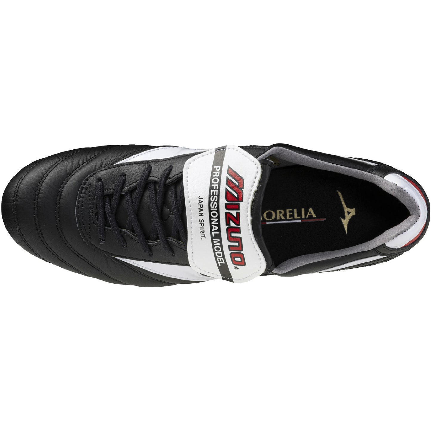 MIZUNO（ミズノ）モレリアII JAPAN P1GA250001 天然皮革 サッカースパイク 固定式 2E 幅広対応 日本製 トップモデル モレリア 40周年記念モデル ブラック×ホワイト p1ga250001