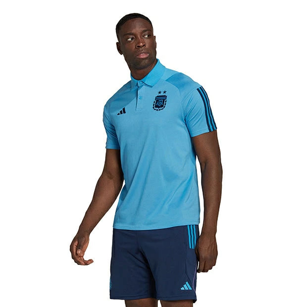 アルゼンチン代表 ポロシャツ メンズ 大人用 半袖 公式選手着用モデル サッカーウェア トップス adidas アディダス l9522