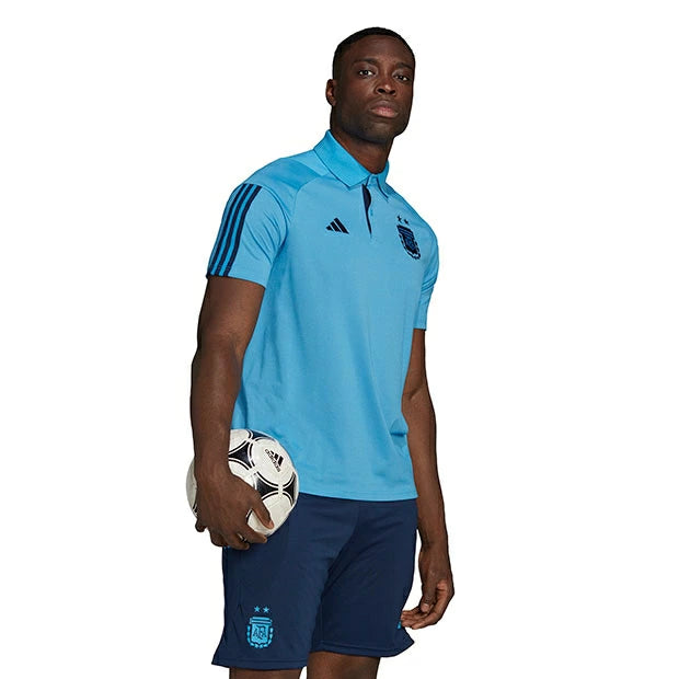アルゼンチン代表 ポロシャツ メンズ 大人用 半袖 公式選手着用モデル サッカーウェア トップス adidas アディダス l9522