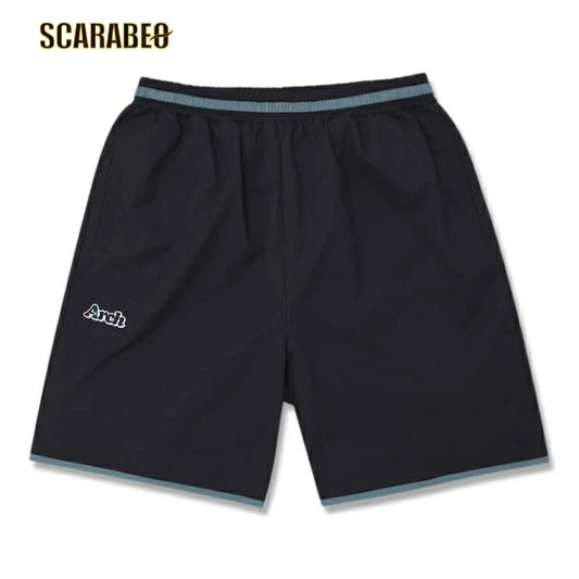 Arch アーチ Switching Hem Shorts ブラック バスパン バスケットボール ショーツ メンズ 練習 試合 短パン 吸汗速乾 b125-116