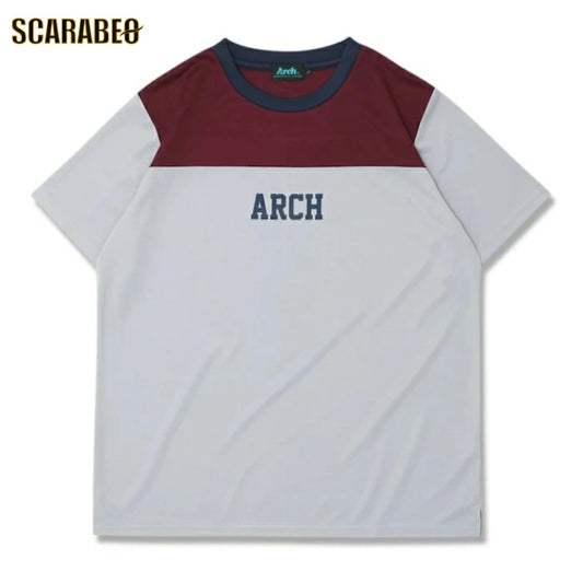 Arch アーチ Football Tee DRY グレー バスケットボール Tシャツ メンズ 半袖 吸汗速乾 練習 試合 ライフスタイル t125-130