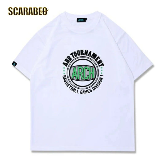 Arch アーチ Tournament Tee DRY ホワイト バスケットボール Tシャツ メンズ 半袖 吸汗速乾 練習 試合 ライフスタイル t125-131