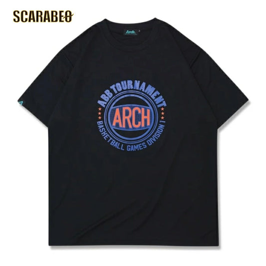 Arch アーチ Tournament Tee DRY ブラック バスケットボール Tシャツ メンズ 半袖 吸汗速乾 練習 試合 ライフスタイル t125-132