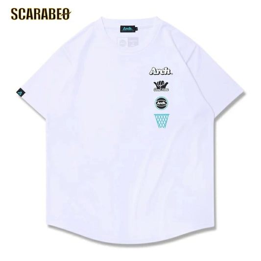 Arch アーチ Icon Tee DRY ホワイト バスケットボール Tシャツ メンズ 半袖 吸汗速乾 練習 試合 ライフスタイル t125-137