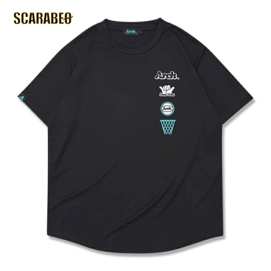 Arch アーチ Icon Tee DRY ブラック バスケットボール Tシャツ メンズ 半袖 吸汗速乾 練習 試合 ライフスタイル t125-138