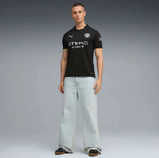 PUMA プーマ 25/26 マンチェスター・シティ MCFC アウェイ レプリカユニフォーム 半袖 780350-02 ブラック プレミアリーグ 公式 780350