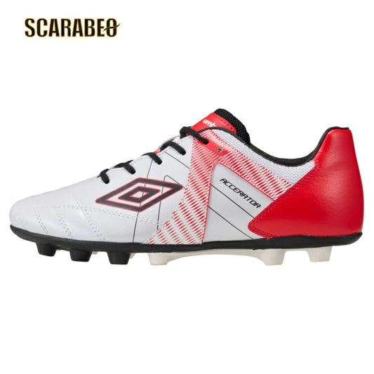 UMBRO アンブロ アクセレイター RB JR WIDE HG ジュニア ワイド サッカースパイク UF5SFCB3J ホワイト×レッド×ブラック 土・天然芝・人工芝対応 uf5sfcb3j