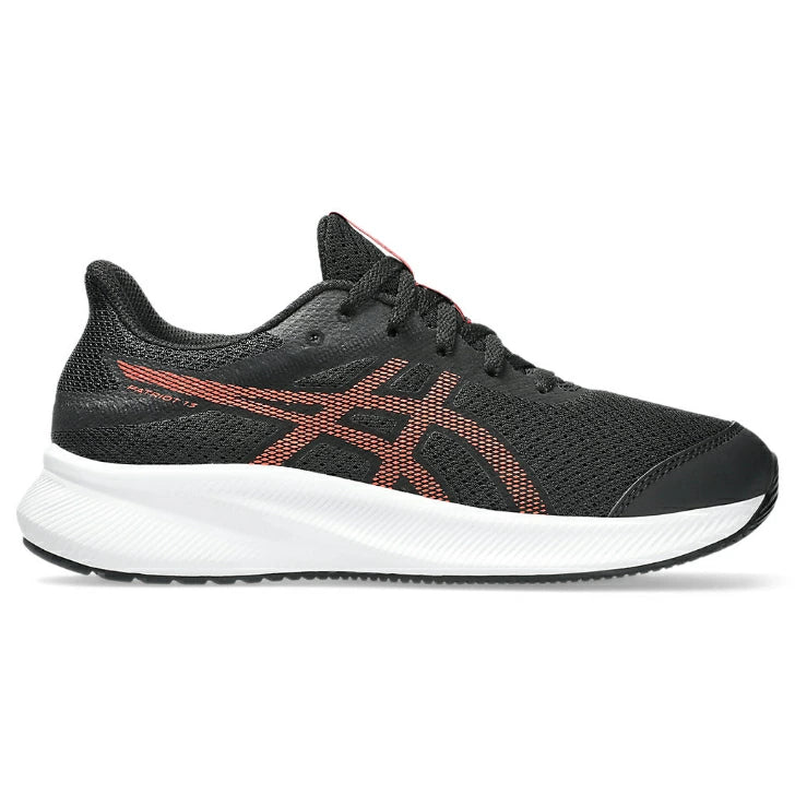 アシックス キッズ ランニングシューズ PATRIOT 13 GS 子供靴 スニーカー 1014A267.008 ブラック×フラッシュレッド STANDARD幅 ジュニア 運動靴 20-25cm 1014a267-008