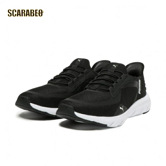 プーマ PUMA SOFTRIDE フレックス レース EASE IN ALT メンズ スニーカー ワイド 311996 01 ブラック スリッポン クッション性 通気性 311996-01