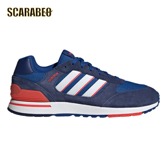 adidas アディダス RUN 80S M IG3531 メンズ スニーカー クラシック ランニングスタイル ローカット Cloudfoam クッション ダークブルー ホワイト オレンジ ig3531
