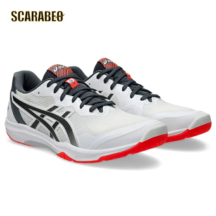 ASICS アシックス バレーボールシューズ メンズ ROTE JAPAN LYTE FF 3 ローテジャパン ライト FF 3 ホワイト レッド 1053A054-104 軽量 反発 クッション 安定性 部活 プレーヤー 1053a054-104