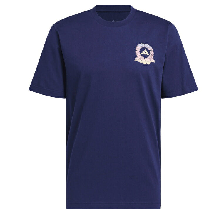 アディダスTシャツメンズ半袖バックプリントJVH74ネイビーホワイトadidasCITYグラフィックカジュアルスポーツウェアjvh74