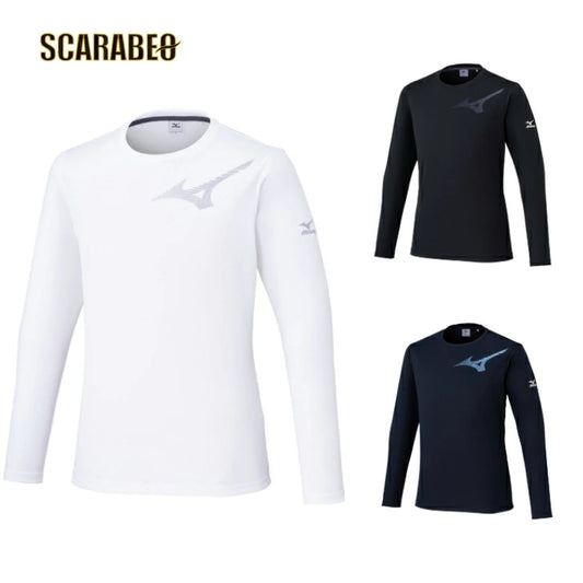 ミズノ ロングTシャツ メンズ k2jac542 ホワイト ネイビー ブラック MIZUNO 長袖 スポーツウェア カジュアル トレーニング k2jac542