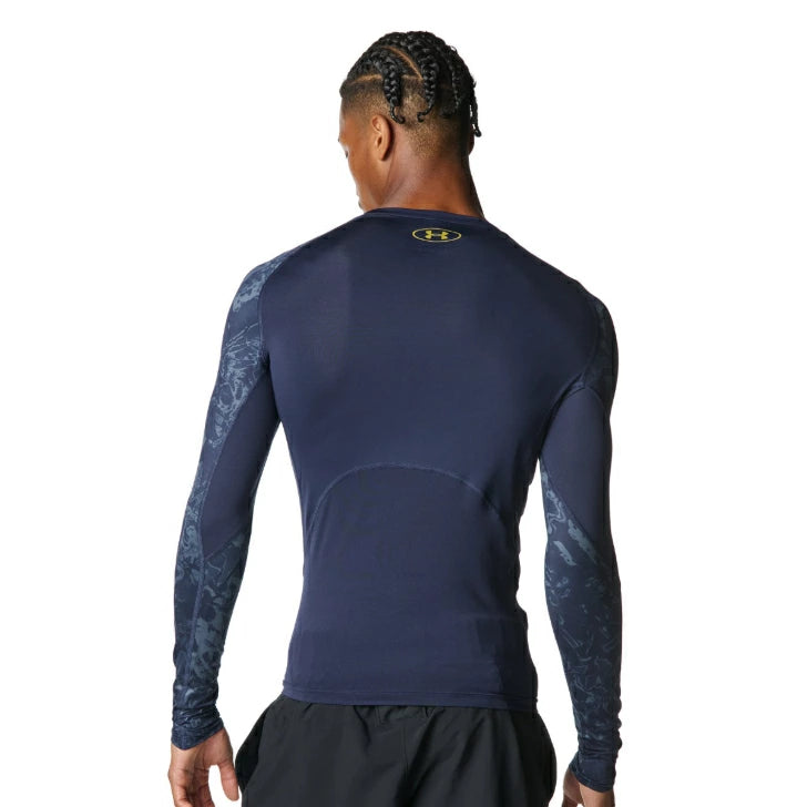 アンダーアーマー UA ヒートギア コンプレッション 長袖 ロングスリーブ シャツ メンズ トレーニング ブラック ホワイト ミッドナイトネイビー 6007728 Under Armour 吸汗速乾 ストレッチ フィット