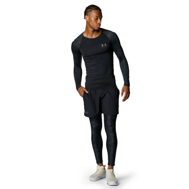 アンダーアーマー UA ヒートギア カモ レギンス メンズ トレーニング コンプレッション タイツ Black(001) Midnight Navy(410) 6007729 Under Armour 吸汗速乾 ストレッチ フィット 6007729